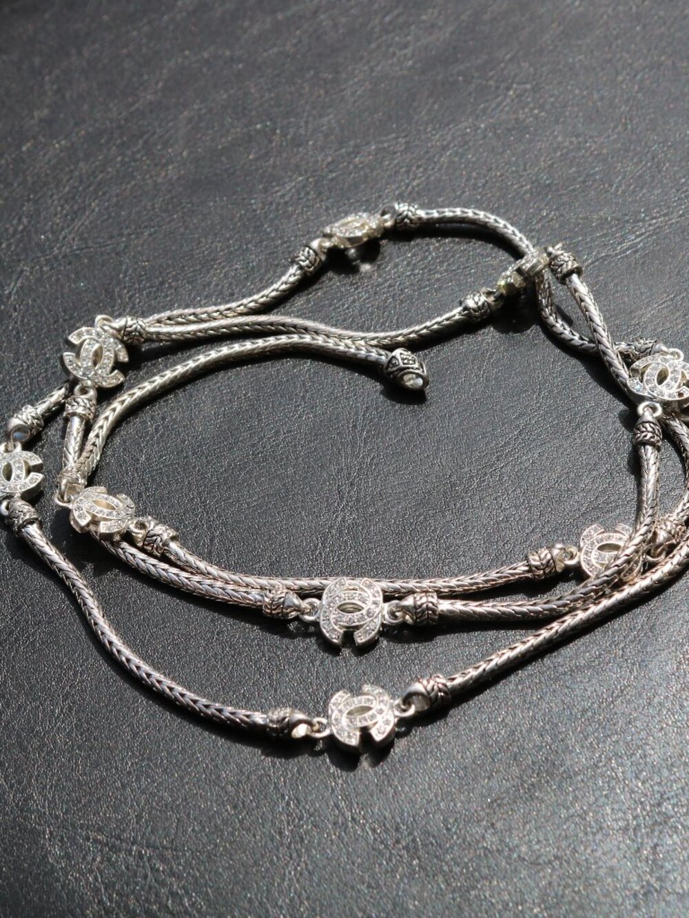 Chanel multi-strand sautoir long chain necklace